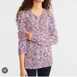 NWT LOFT Lou & Grey Marled V-Neck Sweater